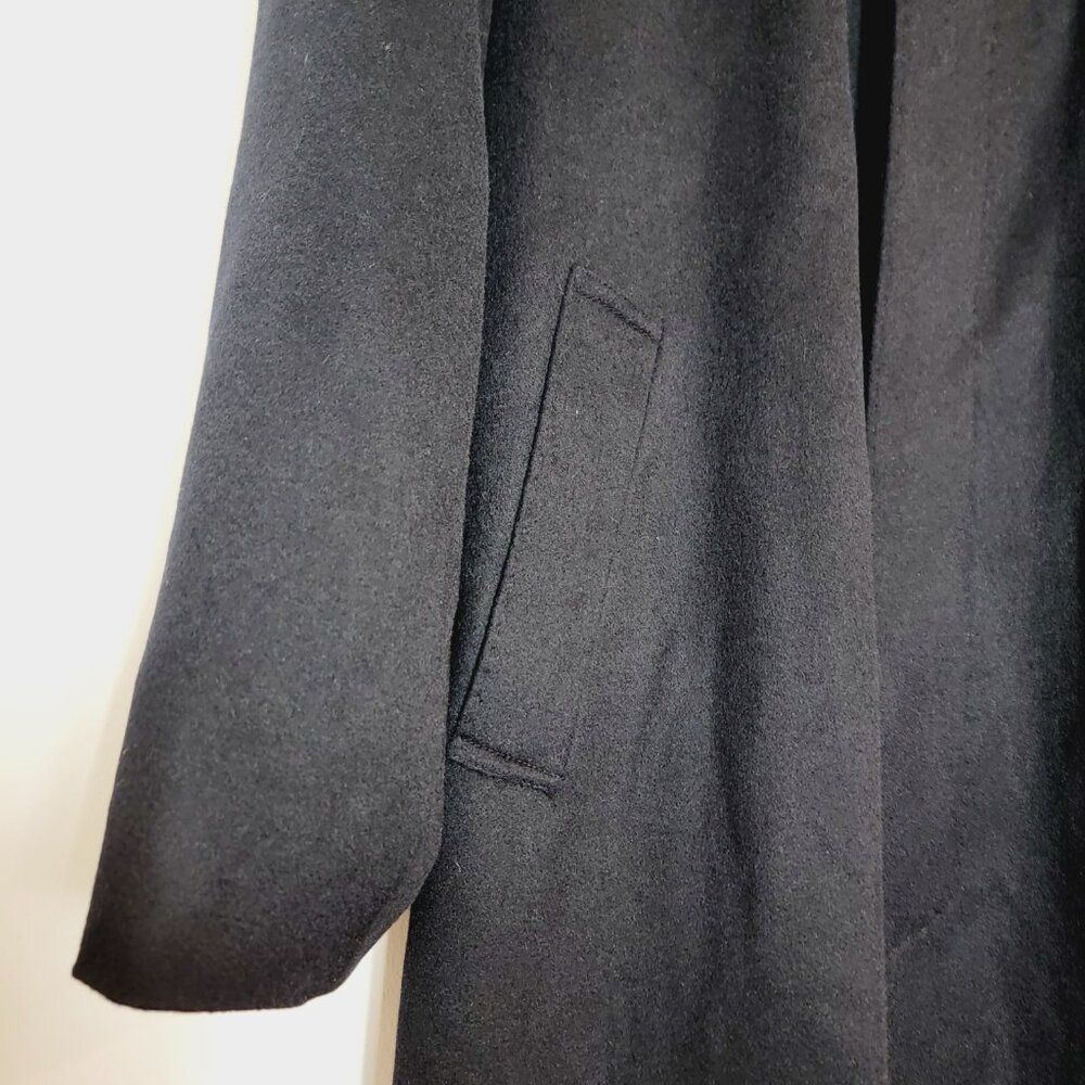 Coppley 100% Pure Cashmere Mens 3/4 Black Trench Coat Size 42 - Picture 7 of 16